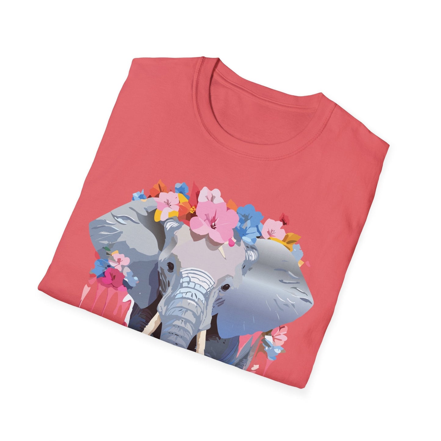 Elephant Graphic T Shirt Unisex Animals Tee Softstyle 64000 Gildan Comfort Breathable