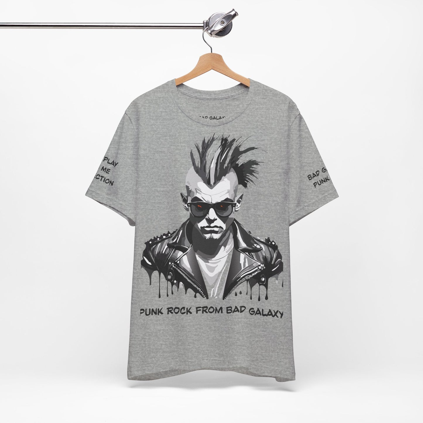 Punk Rock Tee Shirt From Bad Galaxy Made To Order 100 Percent Cotton With Eco Friendly Inks