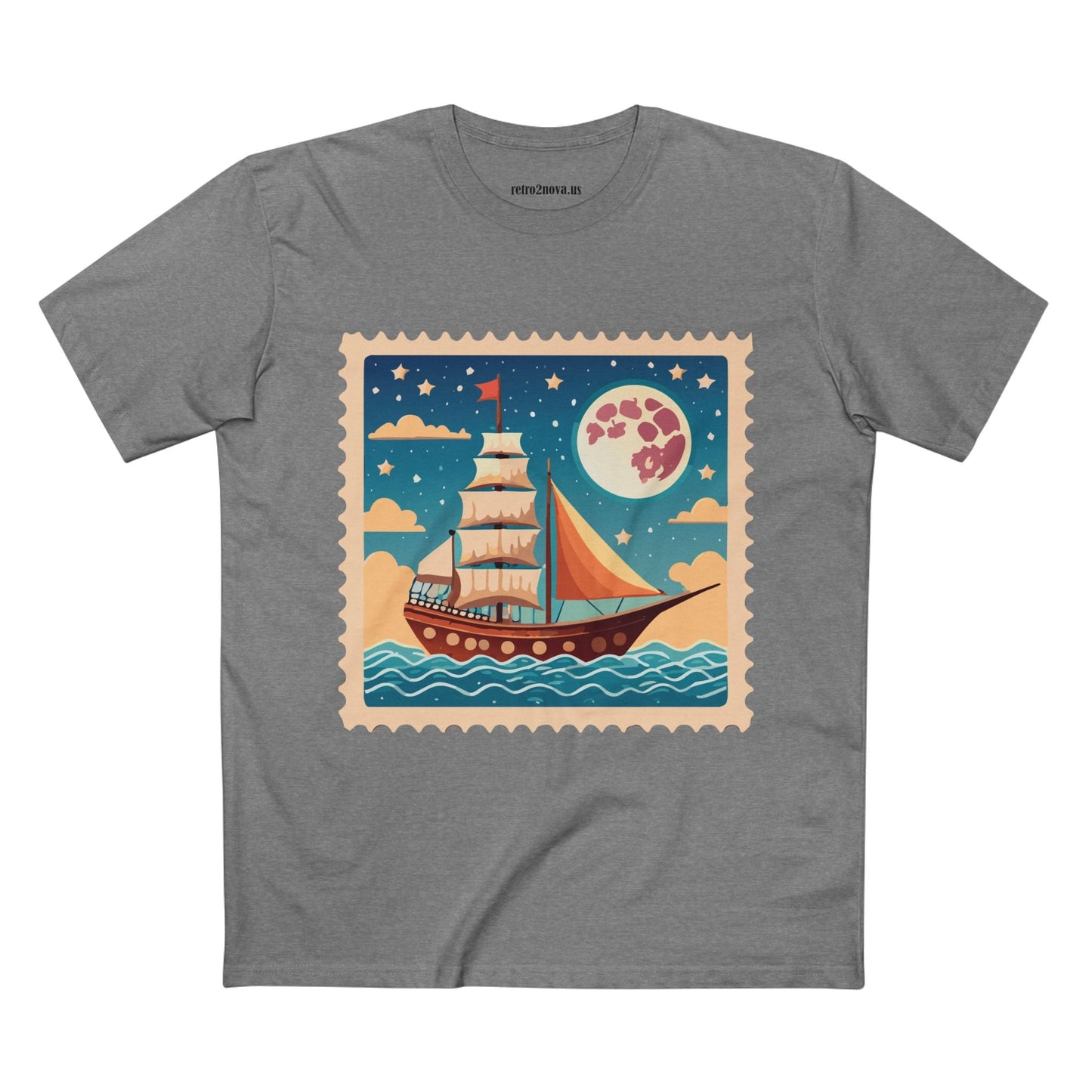 Postage Stamp Shirt Unisex Premium Cotton Tee With Original Art Design By Retro2Nova