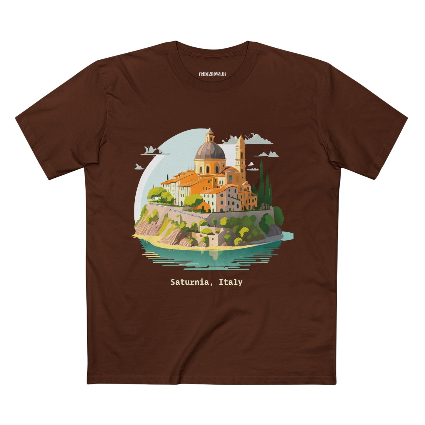 Italy Travel Shirt Unisex Cotton Tee With Original Art Design Retro2Nova Edition