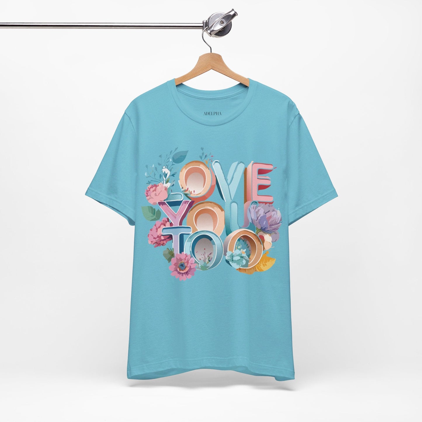 Valentine Day Graphic Unisex 100 Cotton Vintage Artwork with Love and Flower Design Tee 39