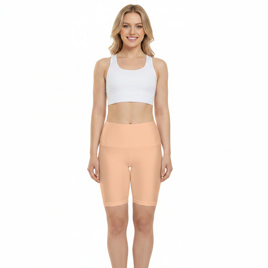 Peach Glow Peach High-Waist Workout Bike Shorts