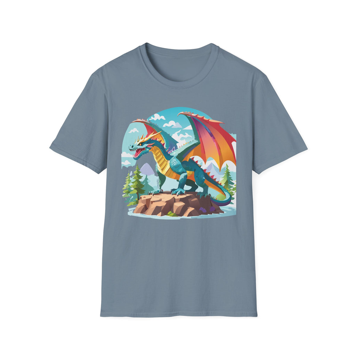 Dragon Graphic Tee Gildan Unisex 100 Cotton Tee Shirt with Animals Design h14