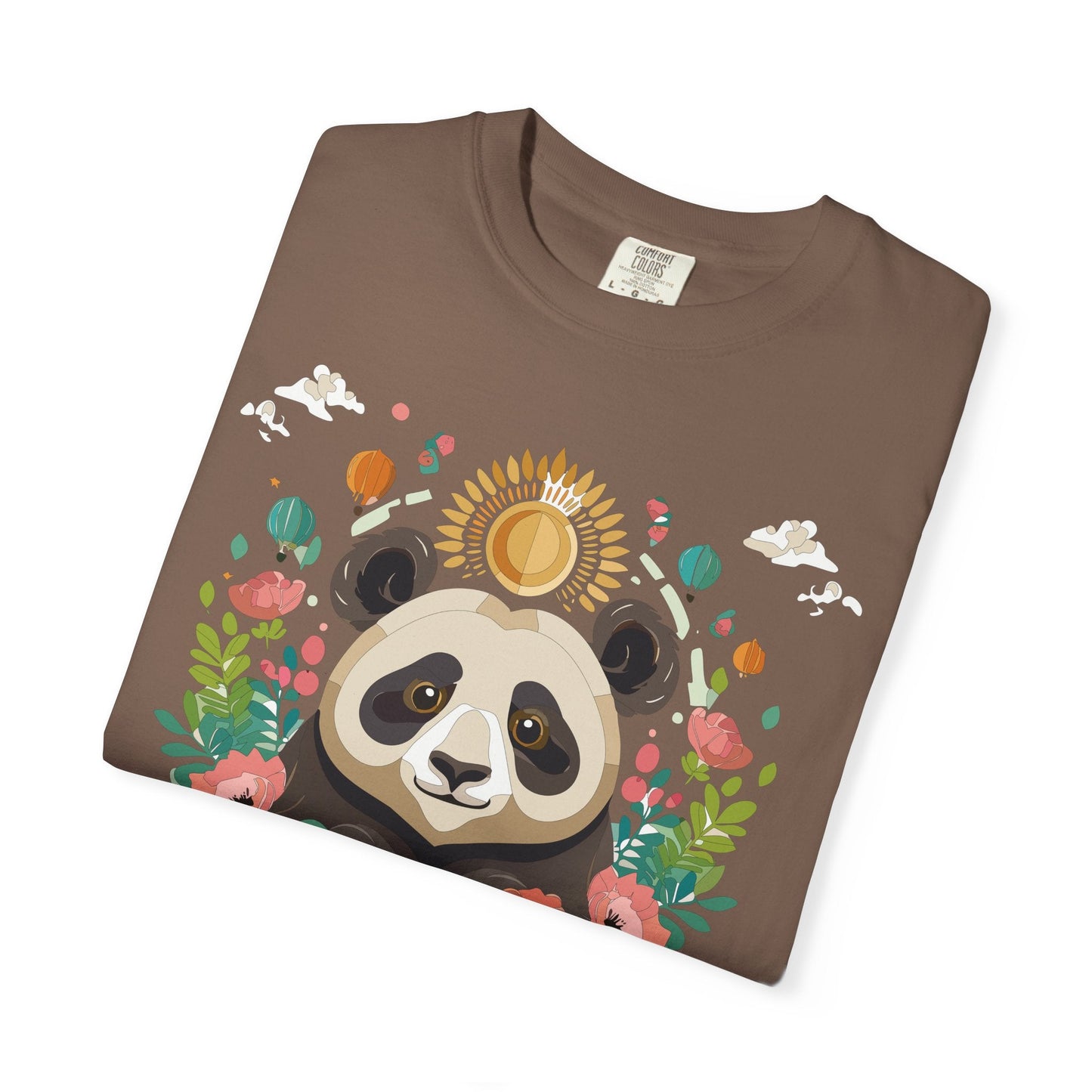 Panda Portrait Graphic T-Shirt Unisex Cotton Floral Animal Art Tee p4