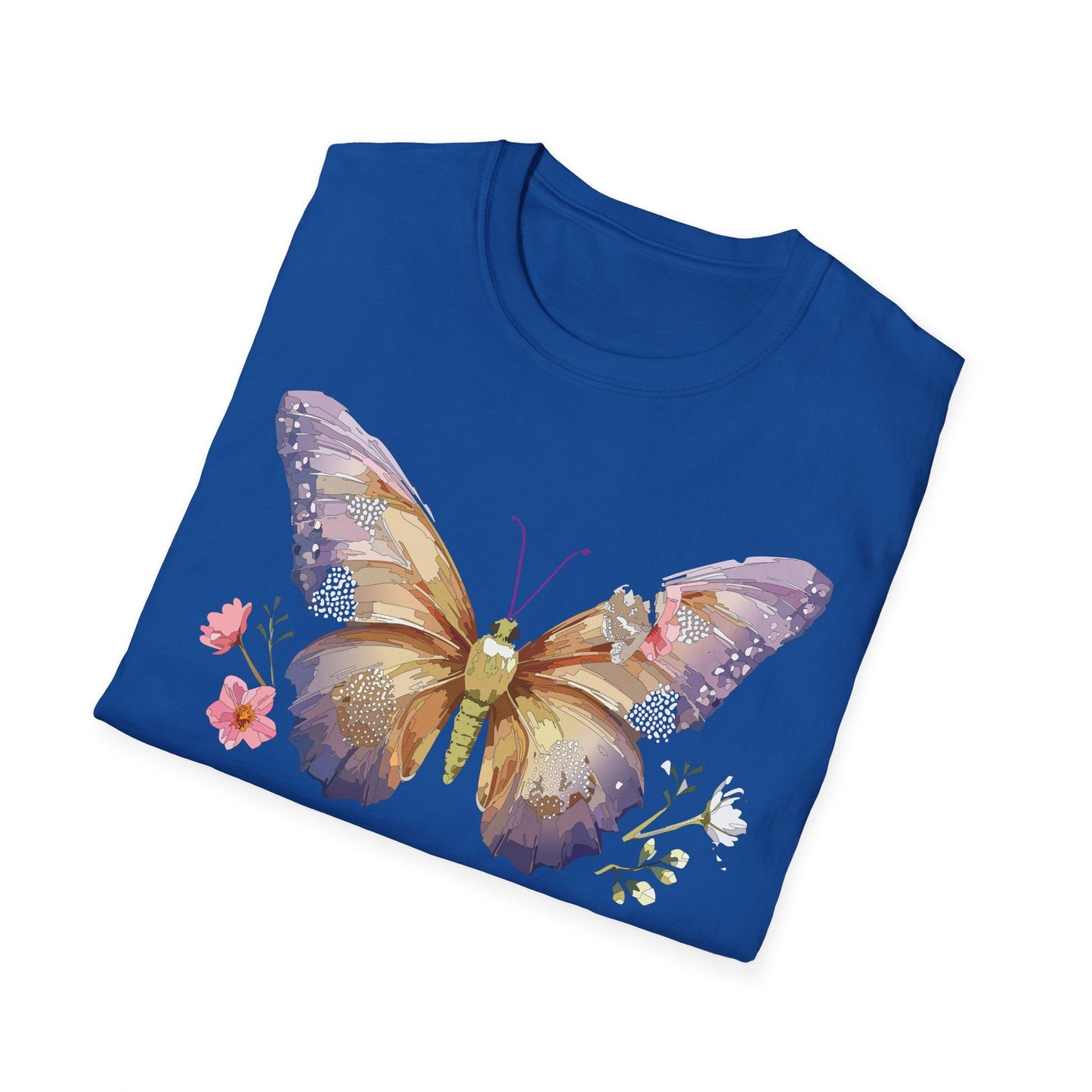 Monarch Butterfly Shirt Unisex Short Sleeve Tee Gildan Softstyle 64000 100 Percent Ring Spun Cotton