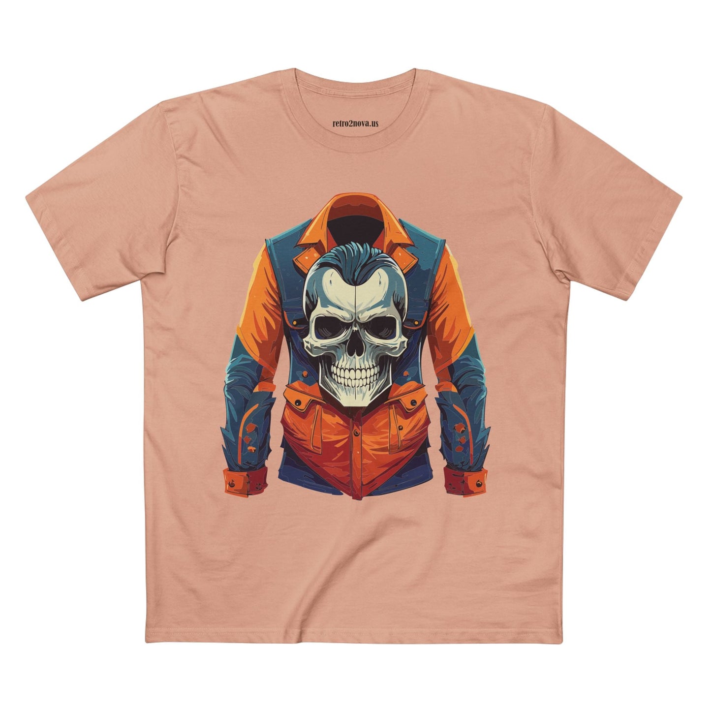 Skull Shirt Unisex Skeleton Tee Premium Cotton Art Design Retro2Nova Exclusive Art Collection