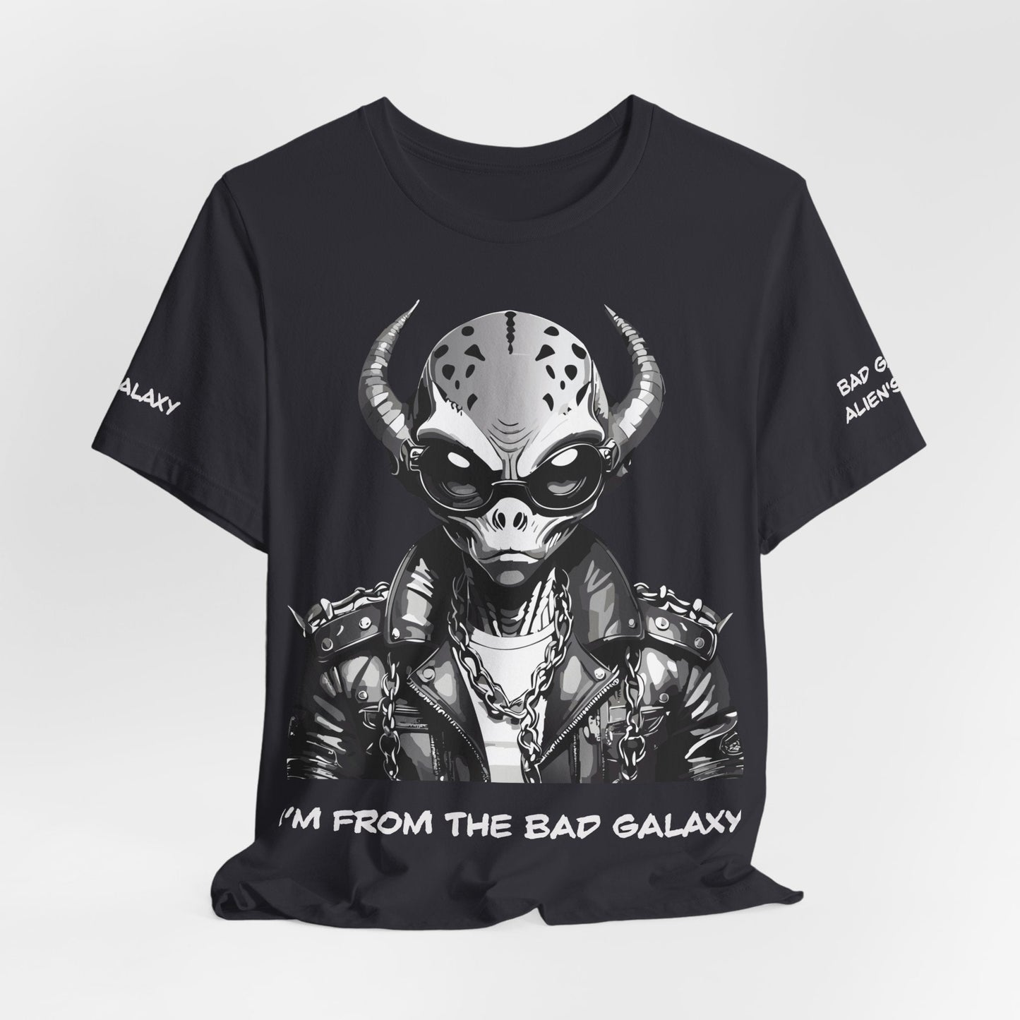 Alien Tee Shirt From Bad Galaxy 100 Percent Cotton Eco Friendly Ink Printed In USA