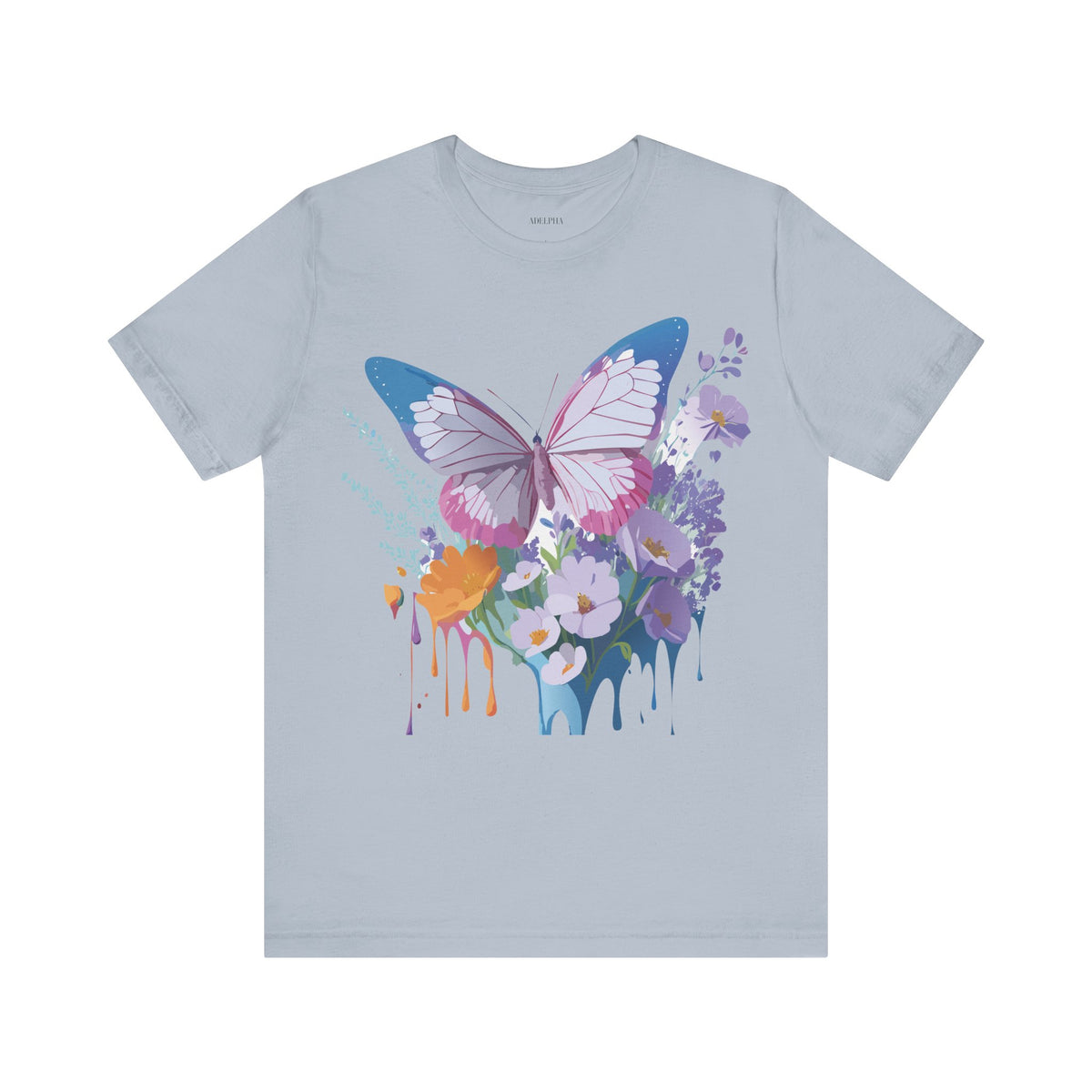 Butterfly Graphic Unisex Cotton Bella+Canvas Tee with Art Design n102