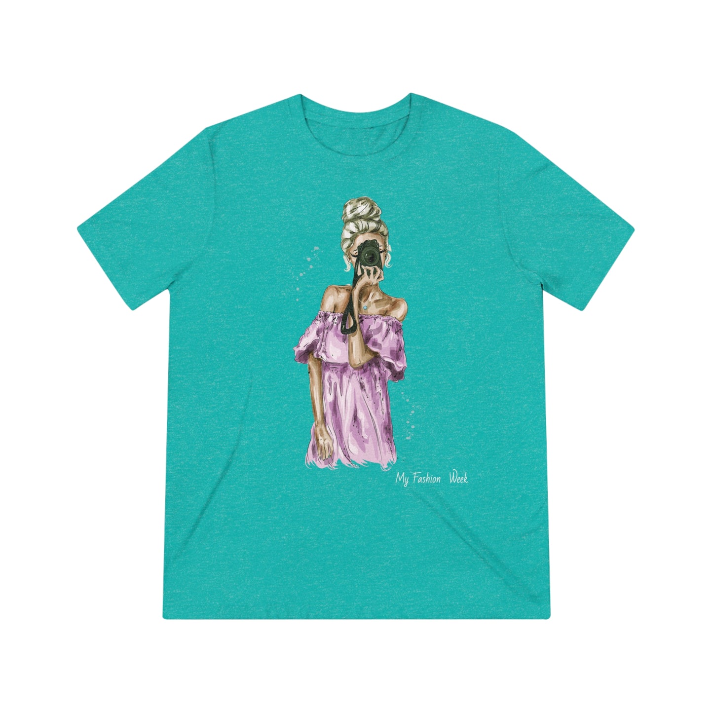 Tri-blend Tee Shirt with Art Design