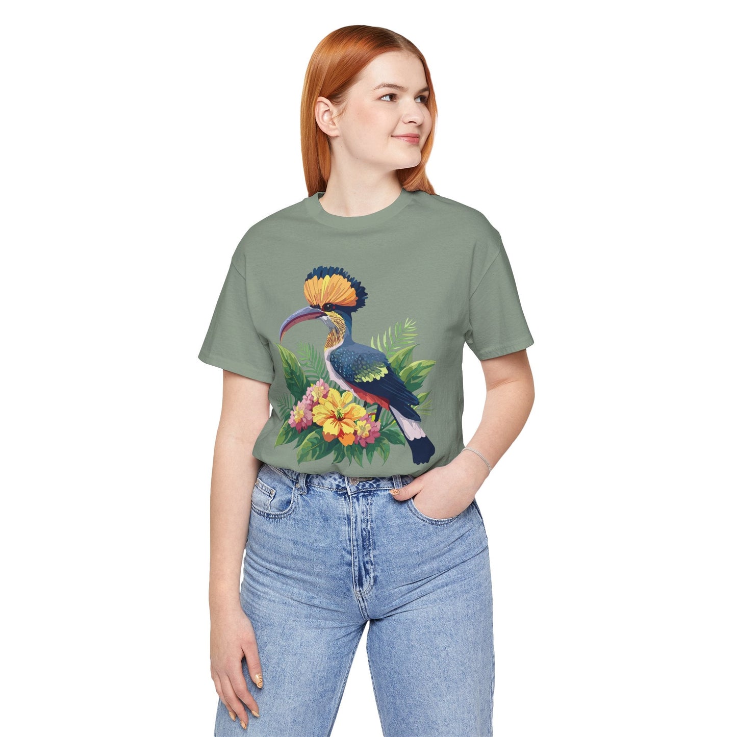 Unisex Animal Tee Shirt With Art Design Wild Animals Short Sleeve Jersey Tee For Everyday