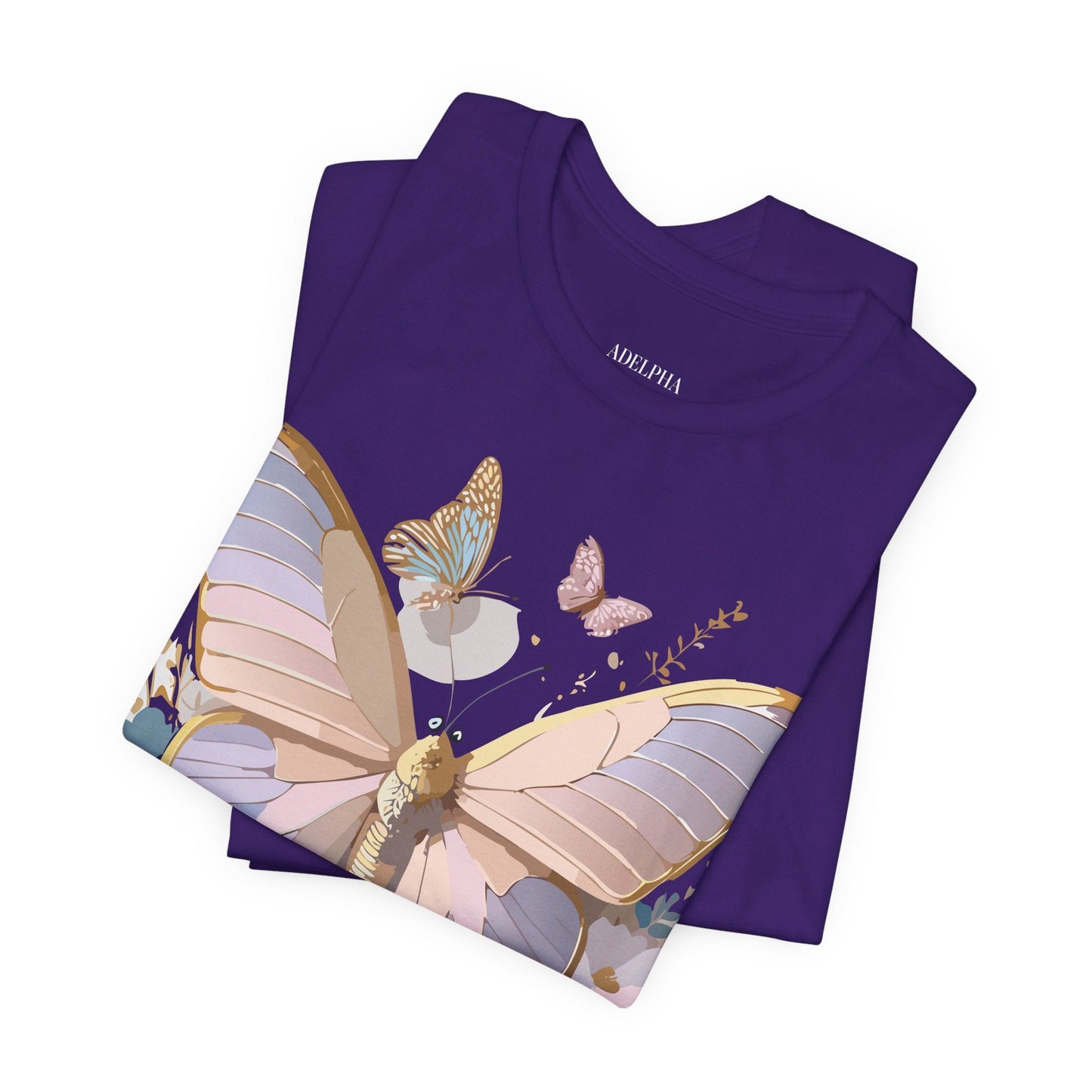 Butterfly Graphic Tee Unisex Short Sleeve Vintage Inspired Artwork Adelpha