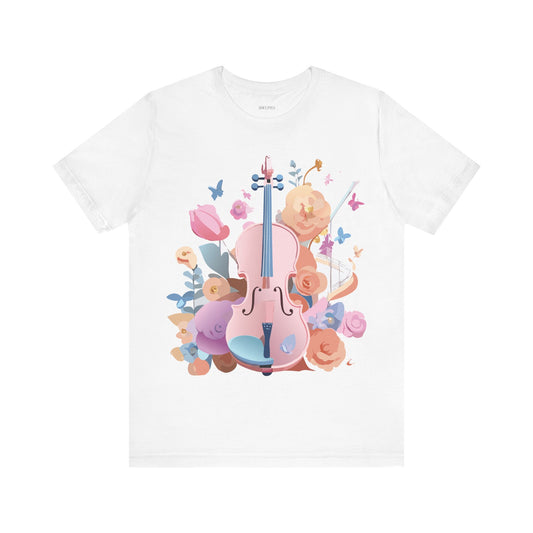 Music Graphic Unisex Cotton Bella+Canvas Tee with Art Design m171