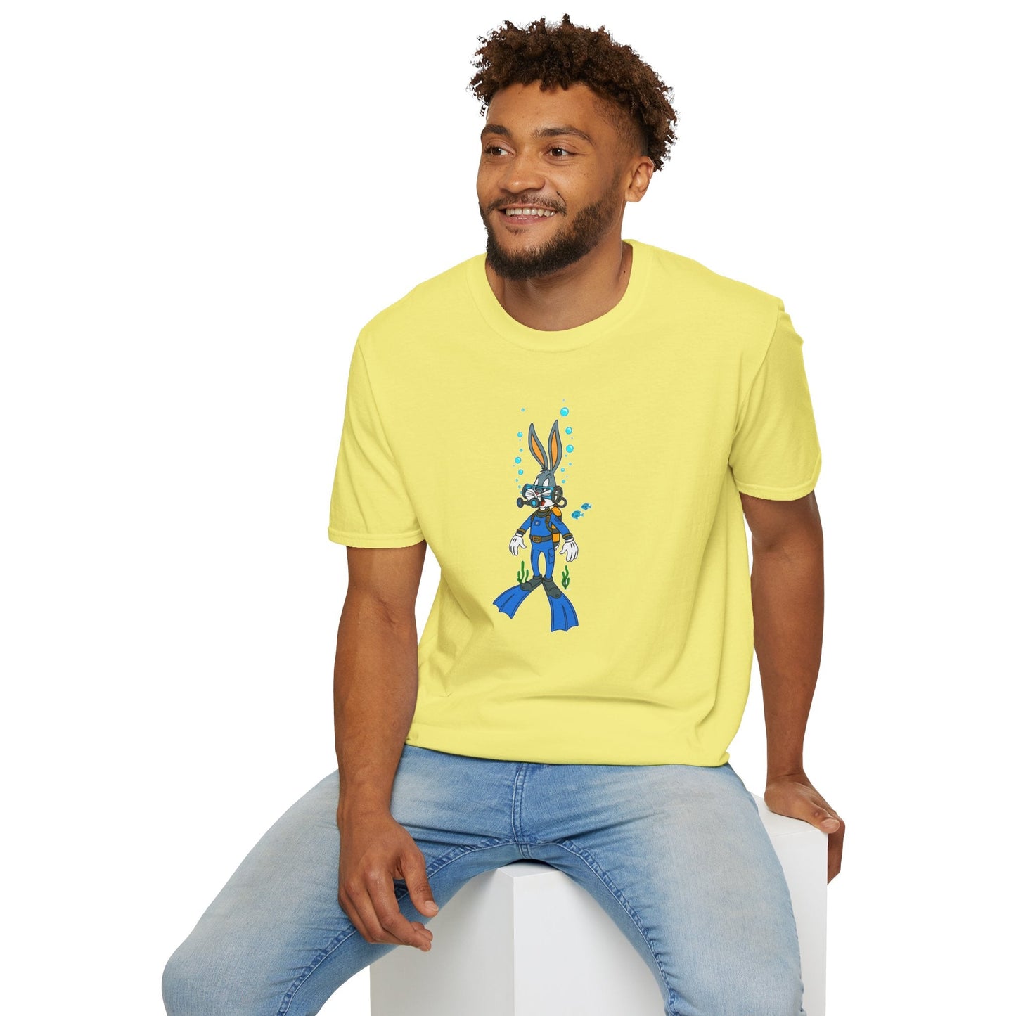 Bugs Bunny Animation Shirt Unisex T Shirt Cartoon Design Tee 100 Percent Cotton Gildan Softstyle