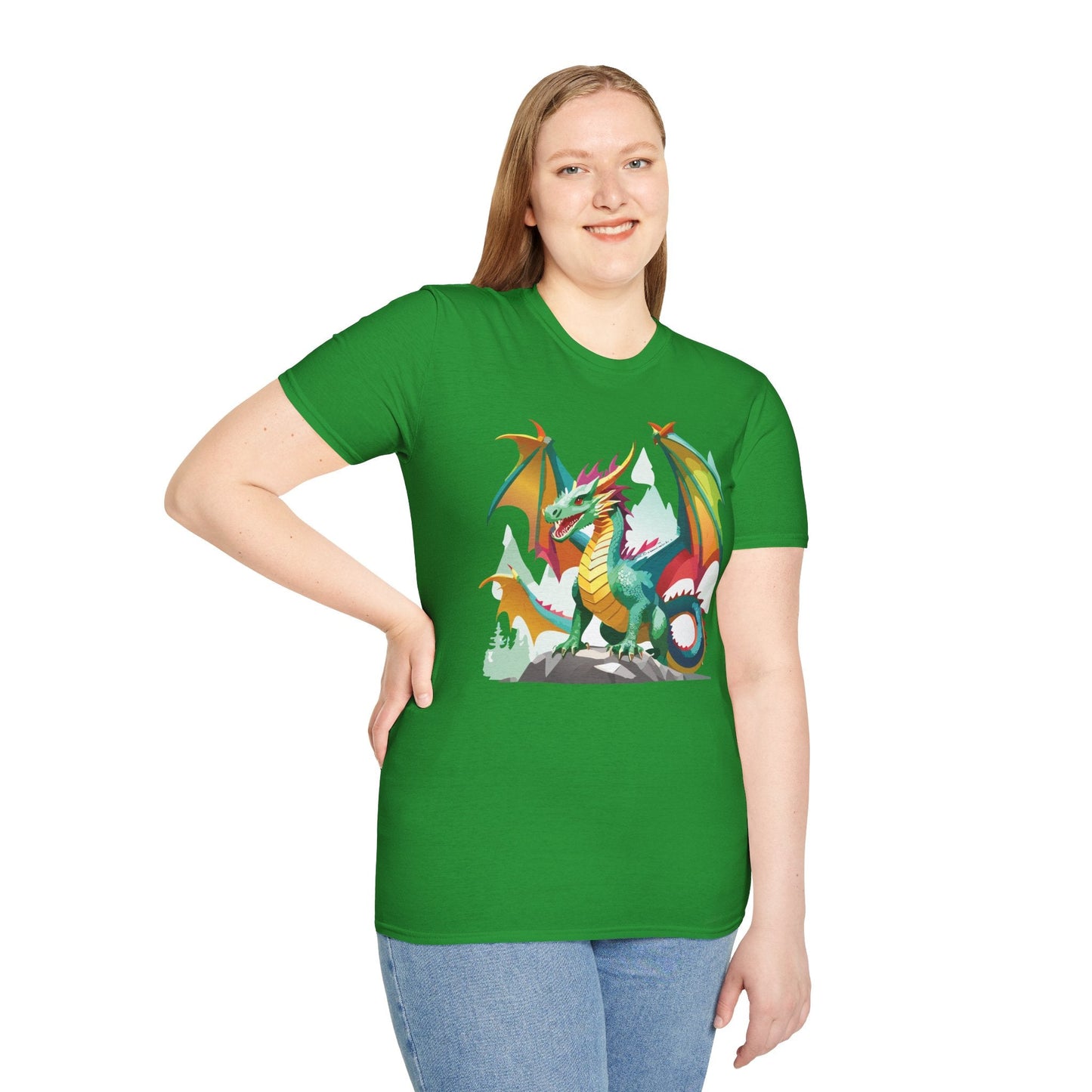 Dragon Graphic T Shirt for Men and Women Unisex Animal Design Softstyle Cotton Tee Premium Quality