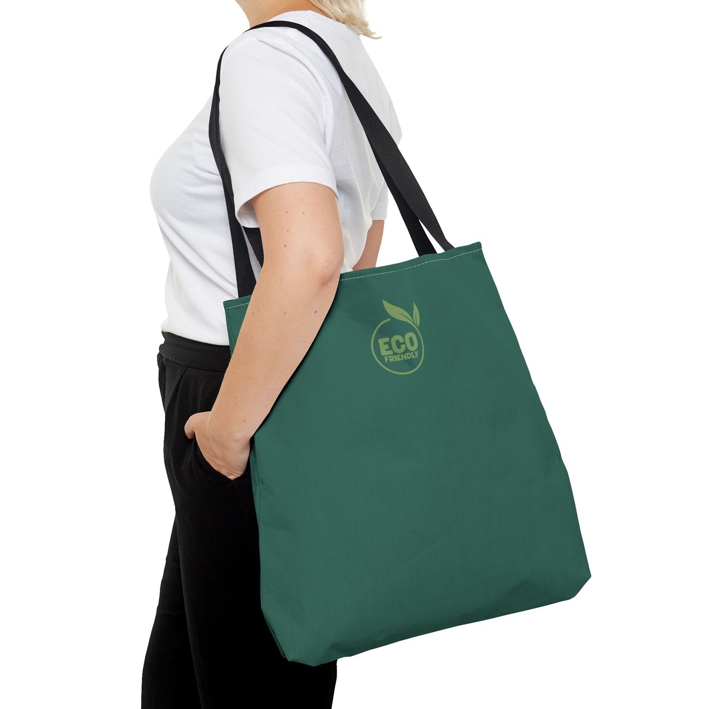 ECO GREEN COLOR CANVAS BAG HIGH-QUALITY 100% SPUN POLYESTER 3 SIZES BAG-E7