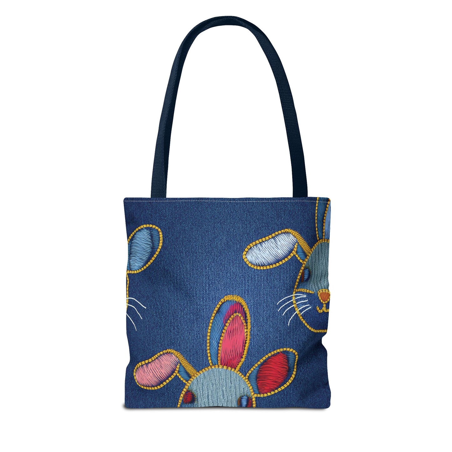 Denim Fabric Imitation Print Unisex Canvas Bag Poly Spun 3 Sizes Tote Bag 192