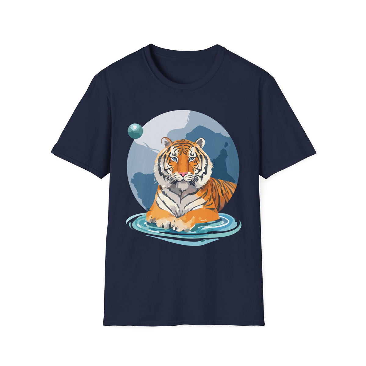 Majestic Tiger Illustration T-Shirt | Tiger Graphic Tee