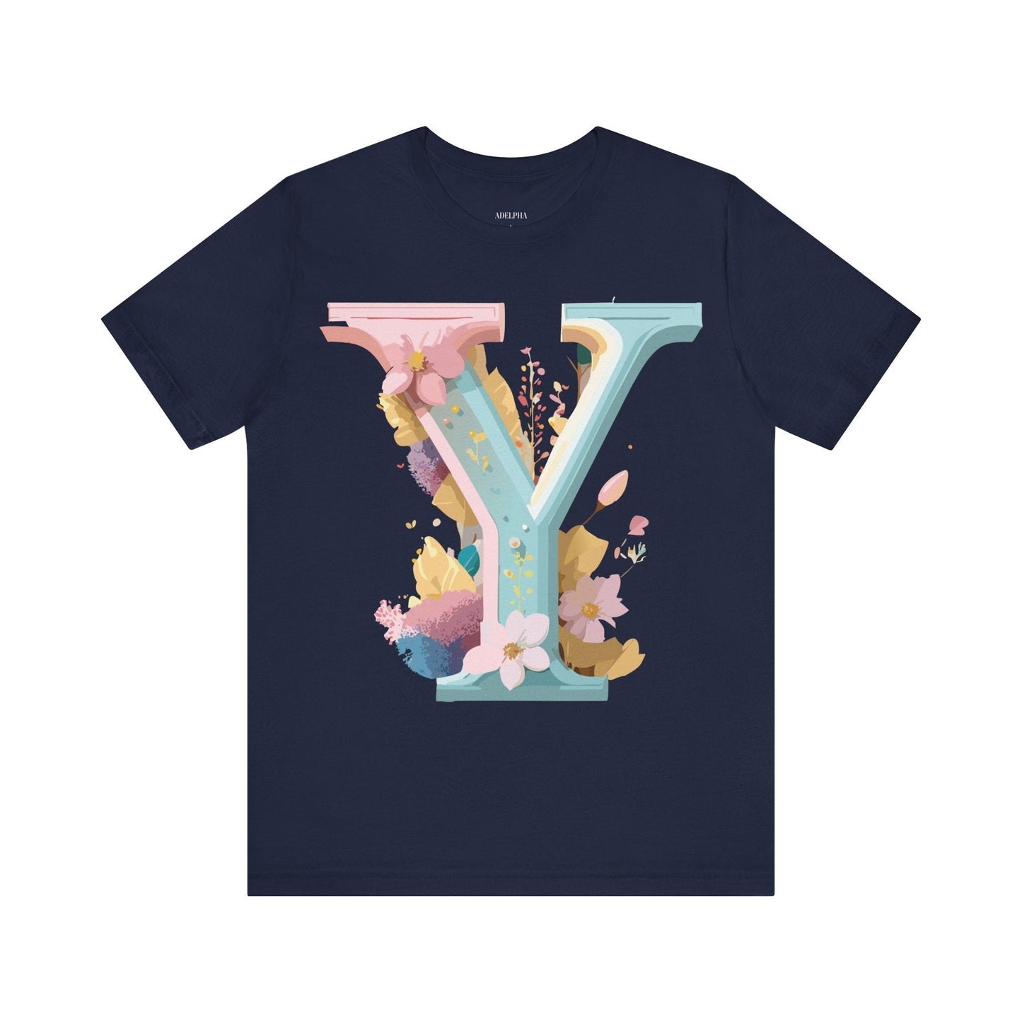 Letter Y Shirt Unisex Graphic Tee Vintage Inspired Artwork Adelpha Short Sleeve Design