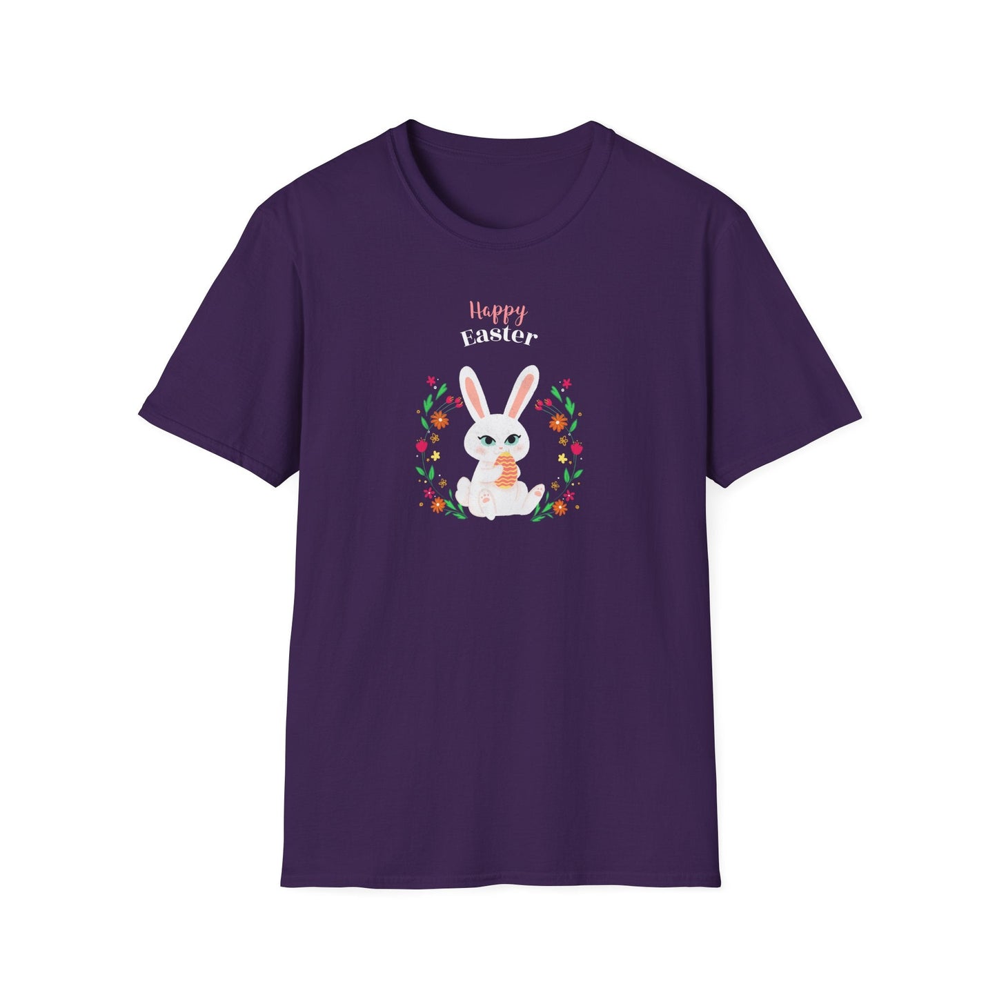 Easter Bunny T Shirt Unisex Gildan Softstyle Tee 100 Percent Ring Spun Cotton Easter Design