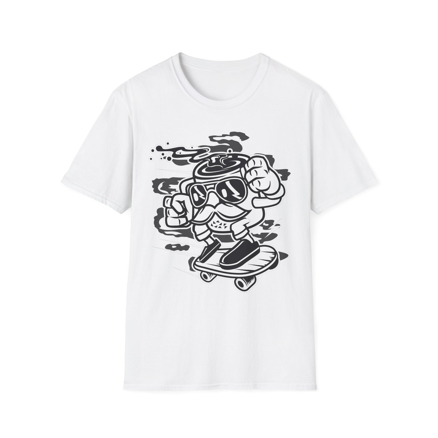 Unisex Cotton T-Shirt with Cartoon Graphic Design