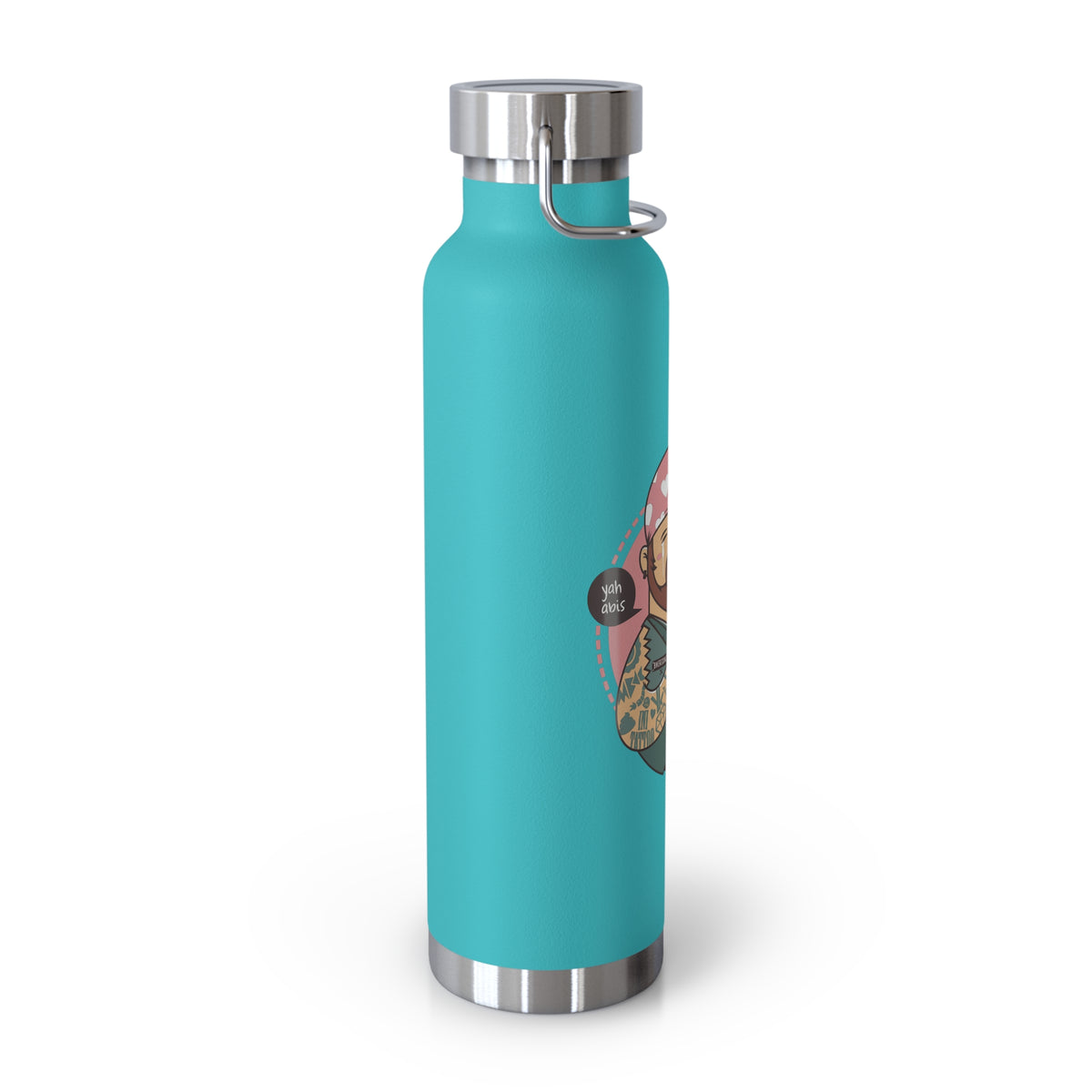 22oz Copper Insulated Water Bottle with Cartoon Design - CV83