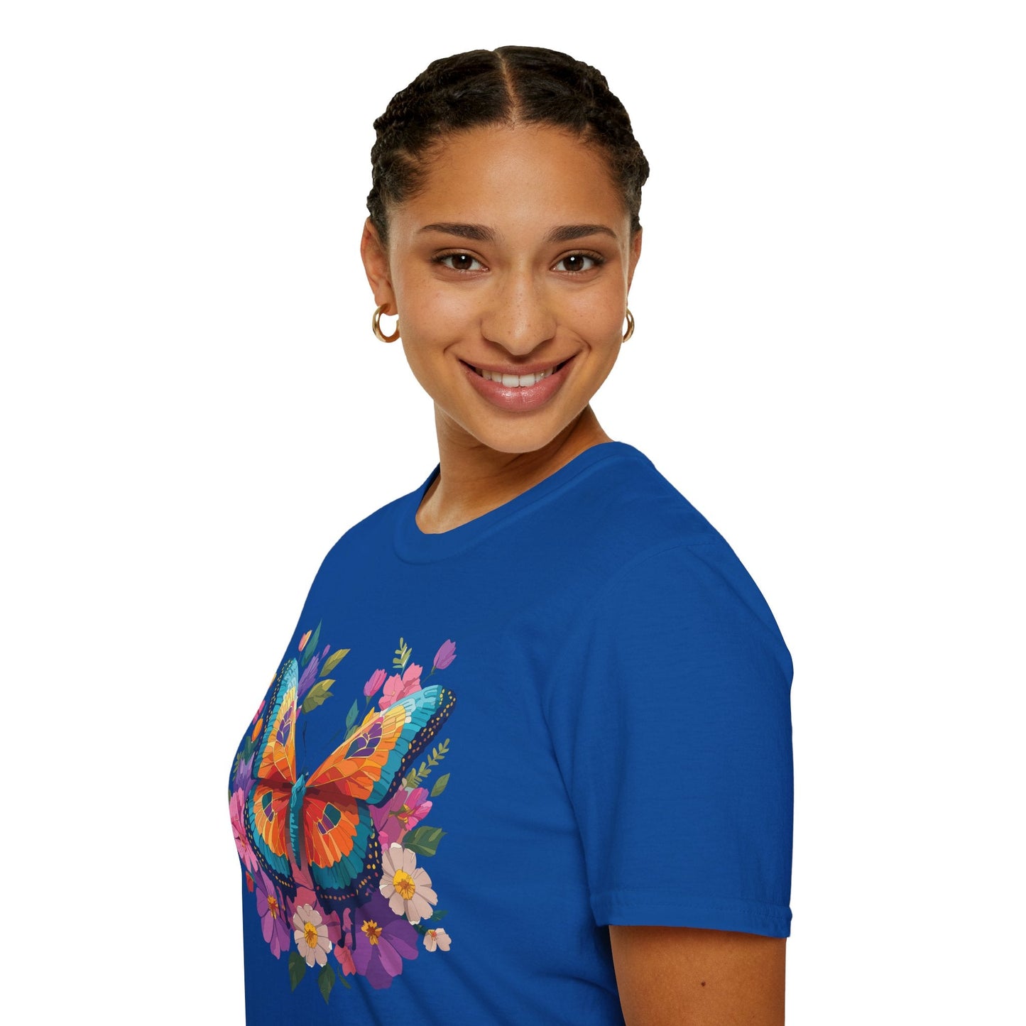 Butterfly Themed Unisex Softstyle T Shirt 100 Cotton Monarch Design Tee Gildan 64000