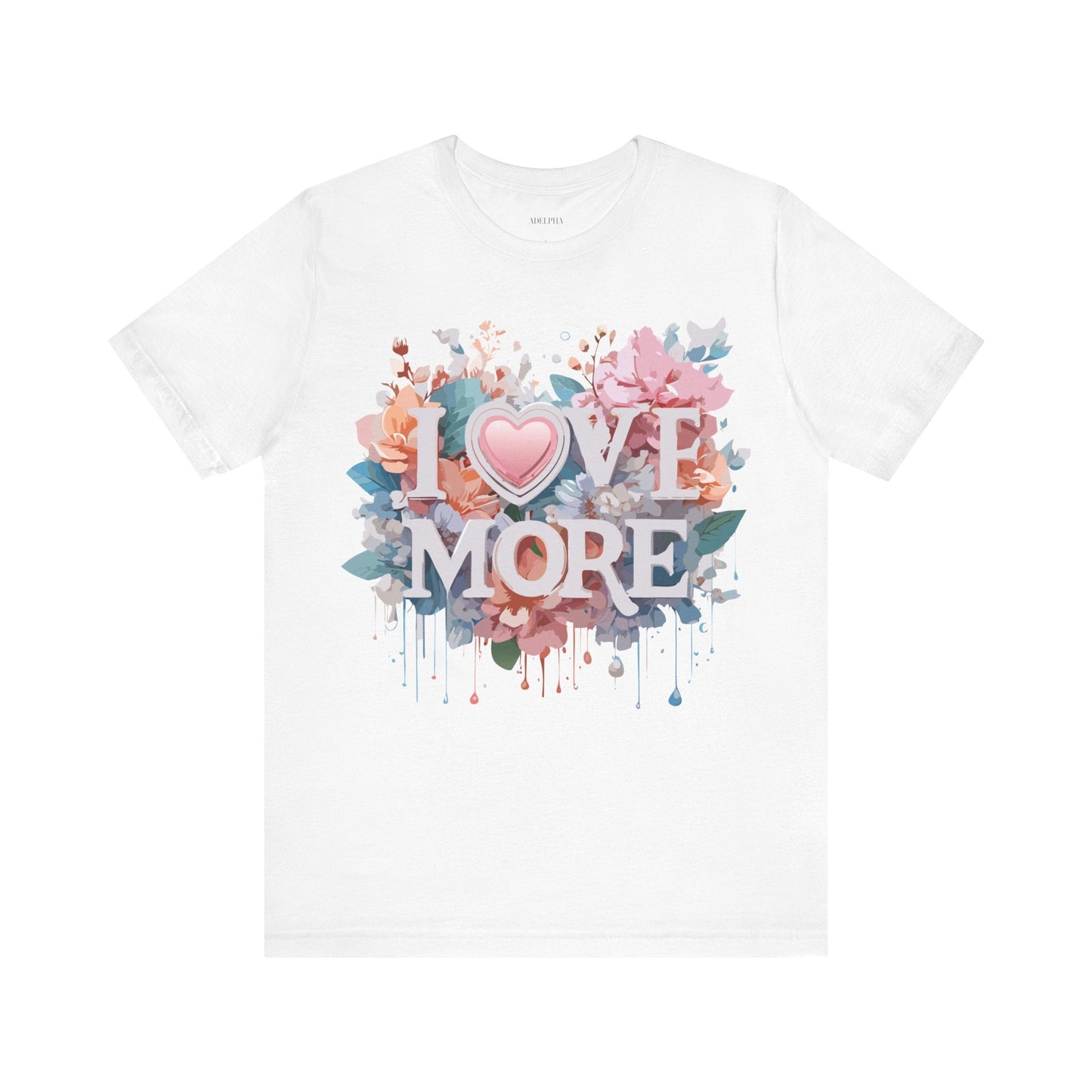 Valentine Day Graphic Unisex 100 Cotton Vintage Artwork with Love and Flower Design Tee 17
