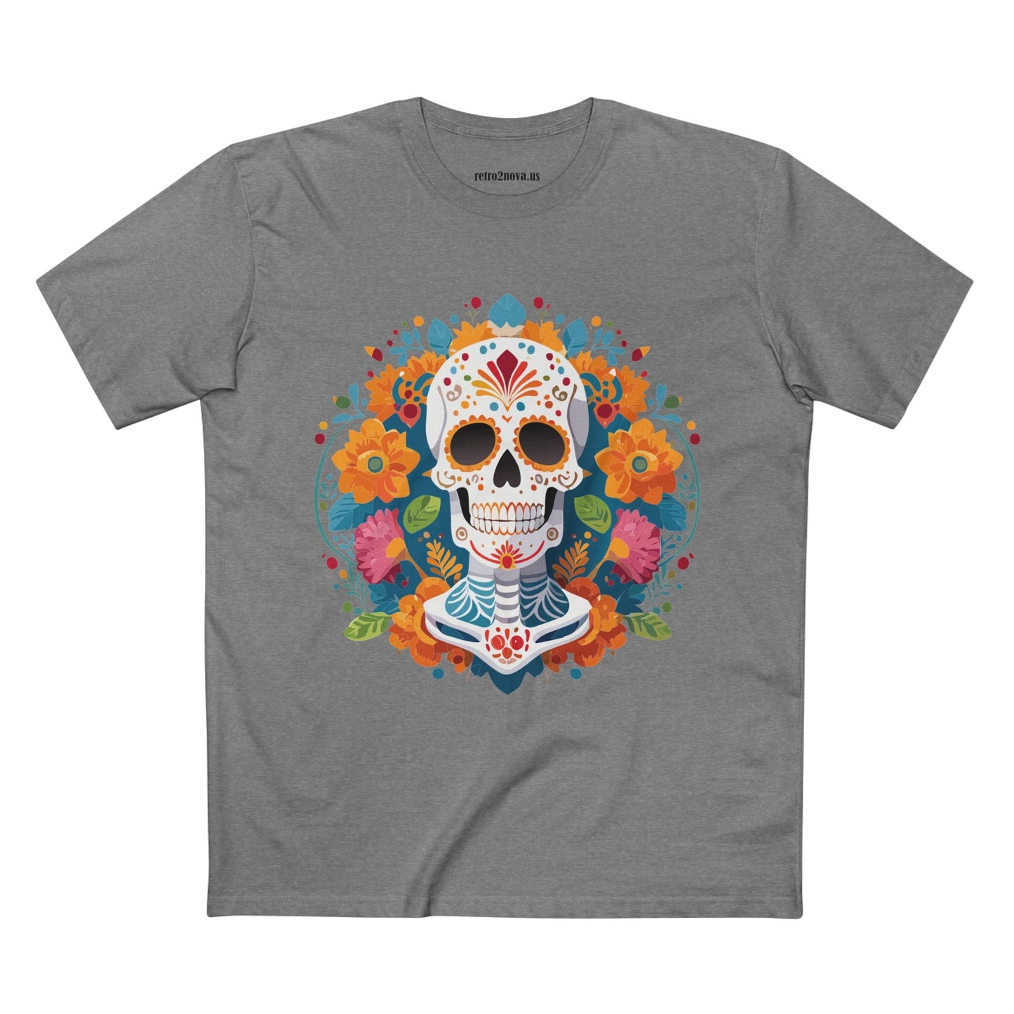 Skull Shirt Unisex Skeleton Tee Premium Cotton Staple With Original Art Design Retro2Nova