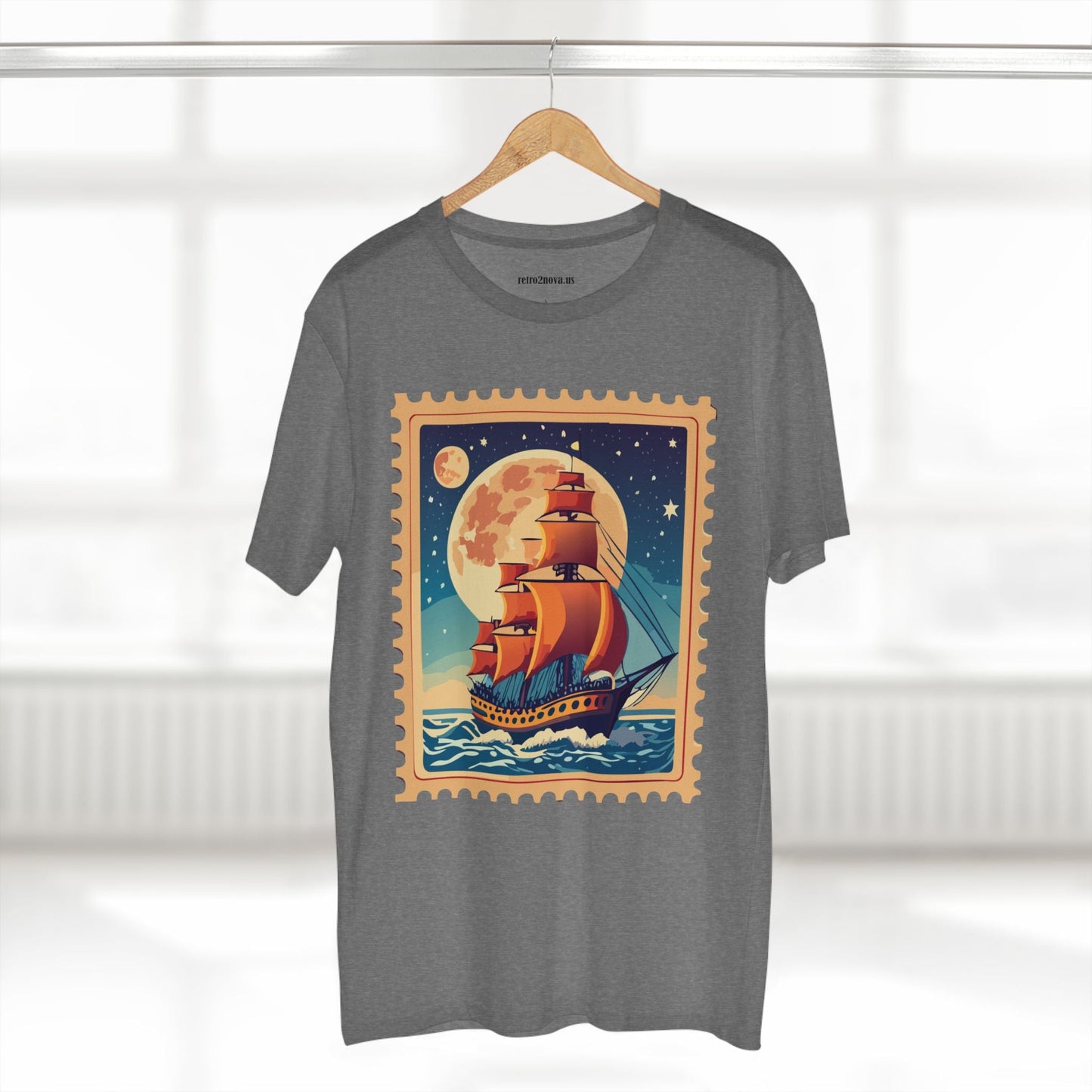 Postage Stamp Shirt Unisex Premium Cotton Tee With Original Art Design Retro2Nova