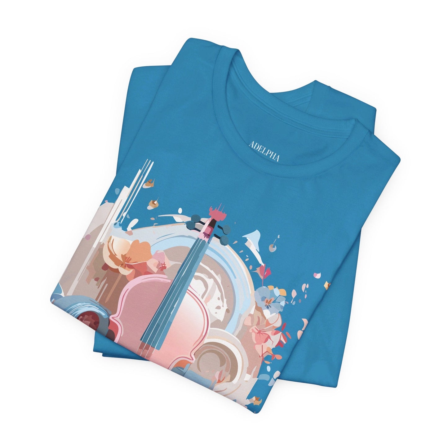 Music T Shirt Unisex Graphic Tee By Adelpha Art Design Vintage Inspired Short Sleeve