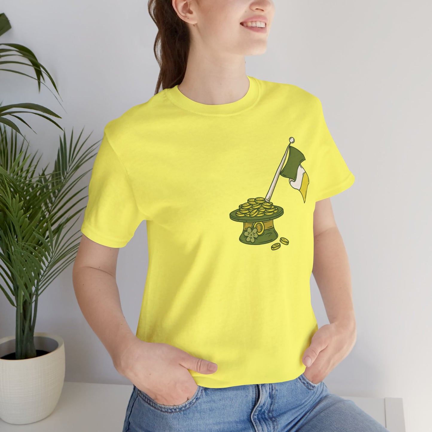 Camiseta unisex de algodón con estampados de la suerte