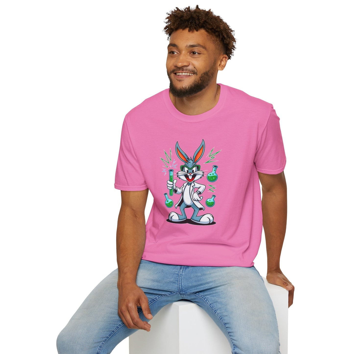 Bugs Bunny T Shirt Unisex Softstyle Cartoon Tee 100 Percent Ring Spun Cotton Graphic Artwork