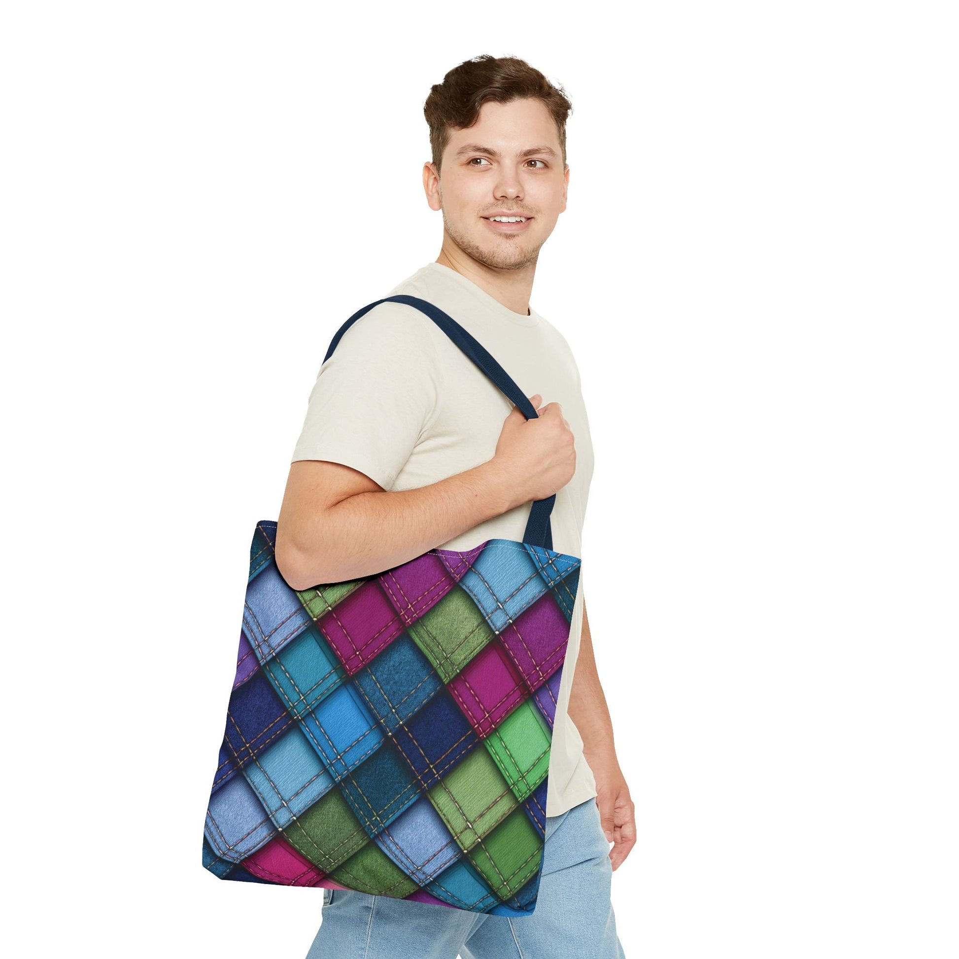 Denim Canvas Bag, Tote Bag Denim Printify