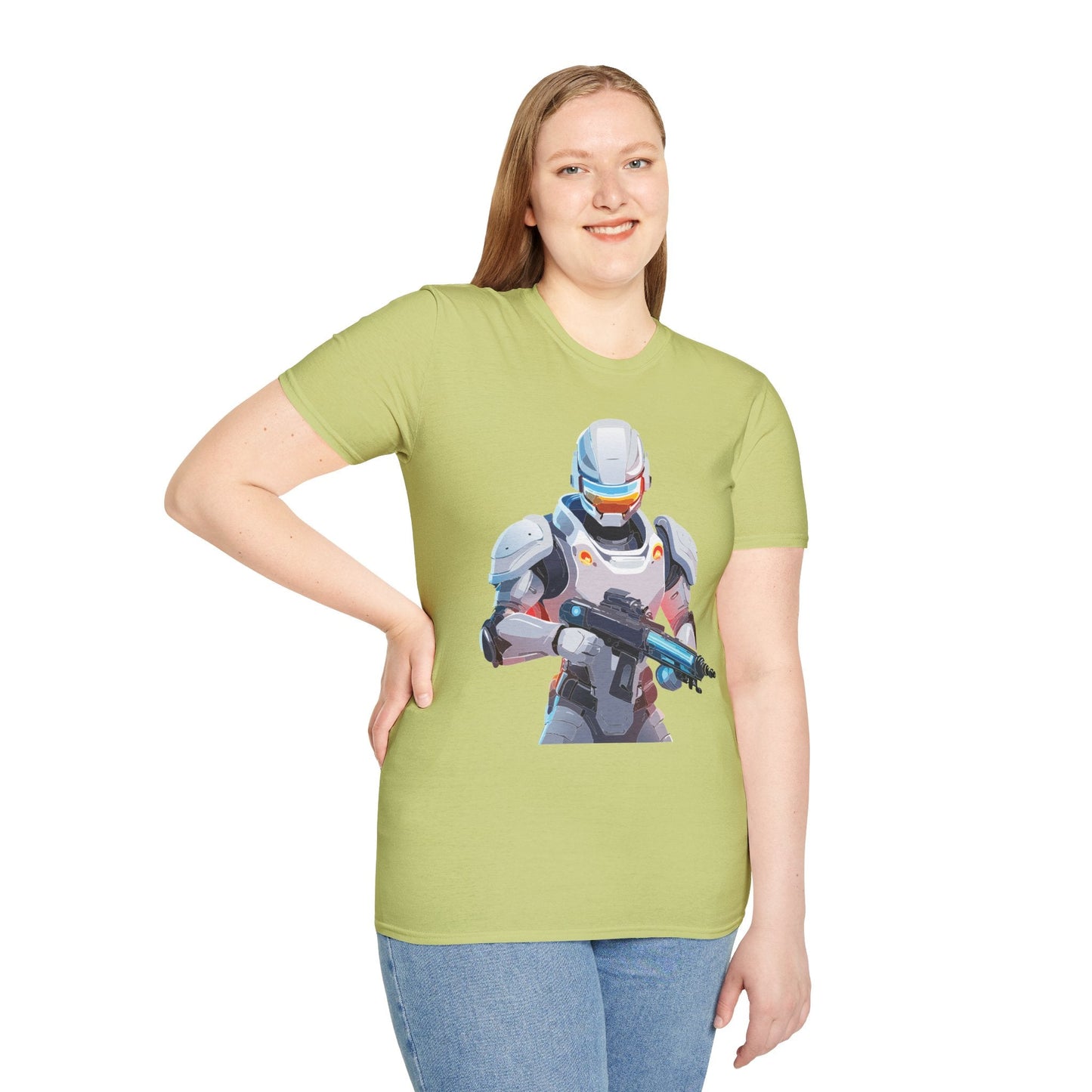 Robocop Themed Unisex Softstyle T Shirt With Robocop Art Design Cotton Tee Premium Comfort