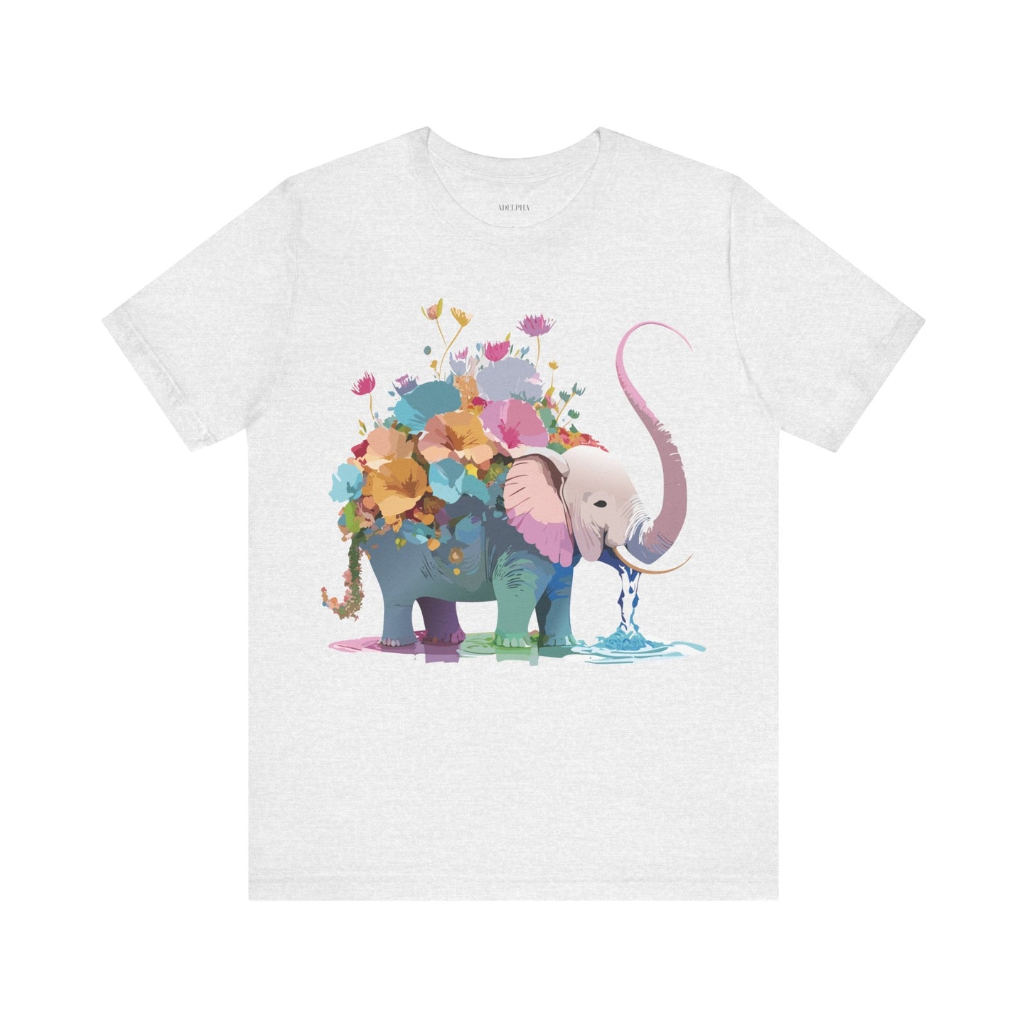 Adelpha Elephant Graphic Tee Unisex Short Sleeve Vintage Inspired Art Design Shirt