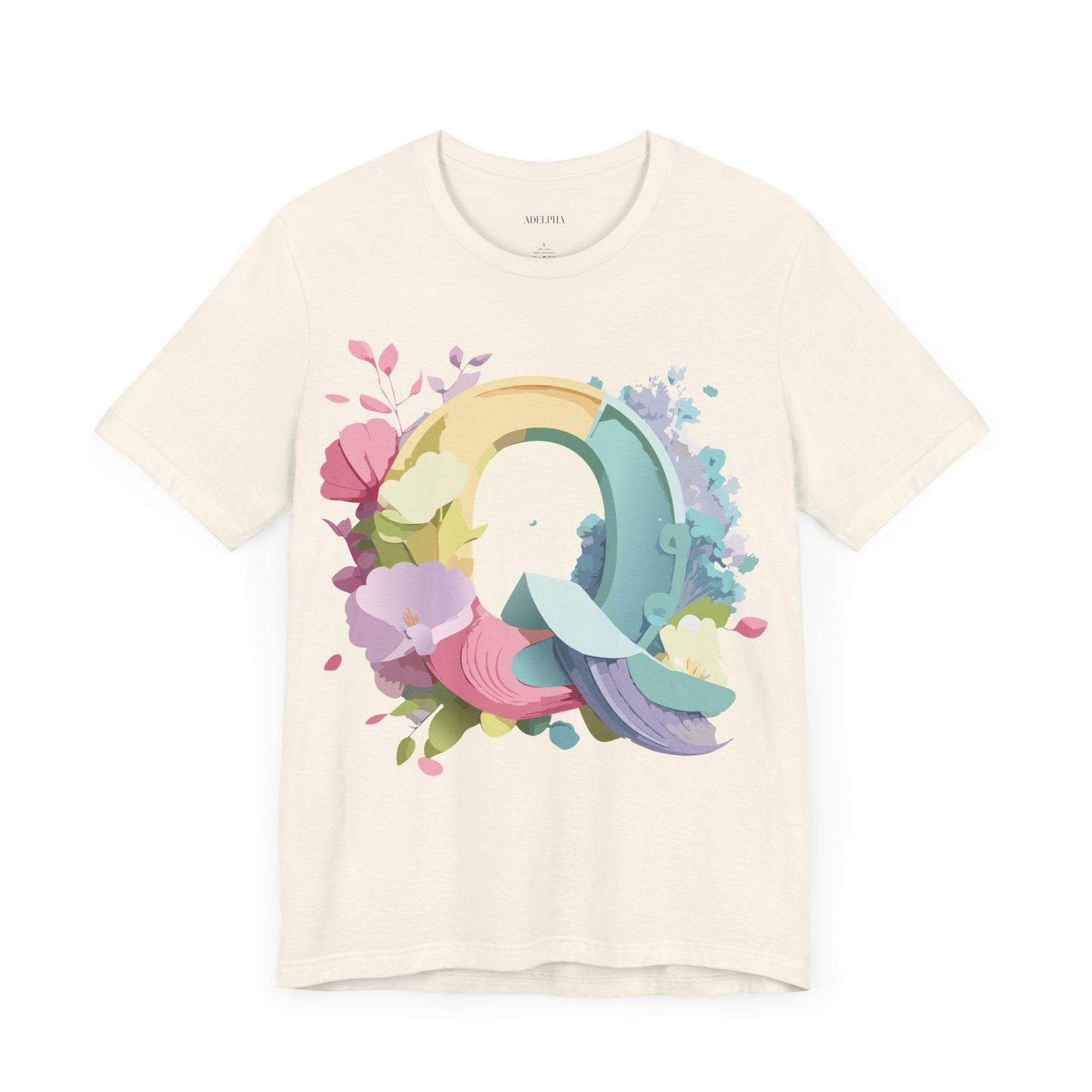 Letter Q Shirt Unisex Graphic Tee Featuring Vintage Inspired Artwork By Adelpha Collection
