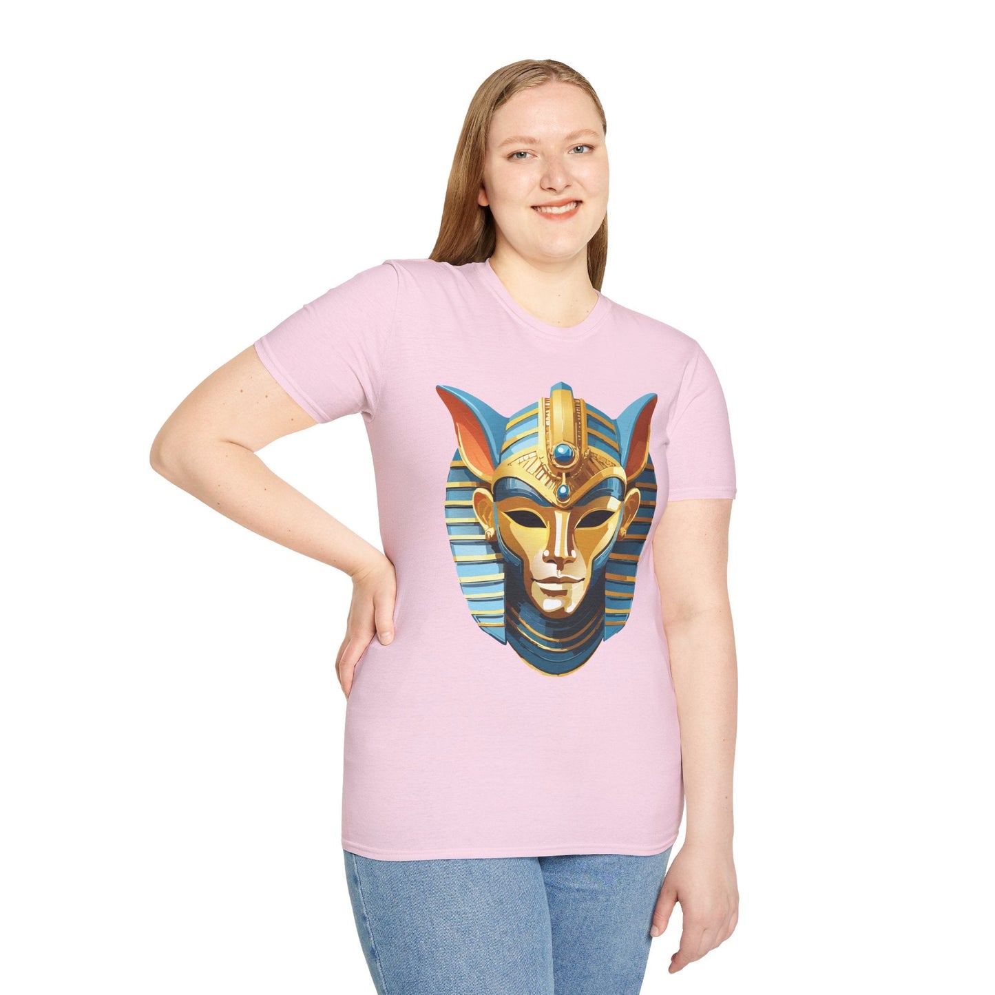 Mask Tee Shirt Unisex Softstyle Cotton Tee With Masquerade Art Design Gildan Softstyle