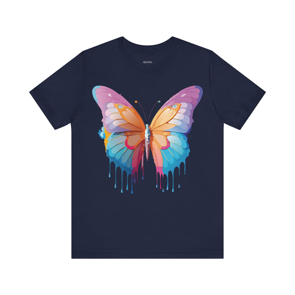 Butterfly Graphic Unisex Cotton Bella+Canvas Tee with Art Design n96
