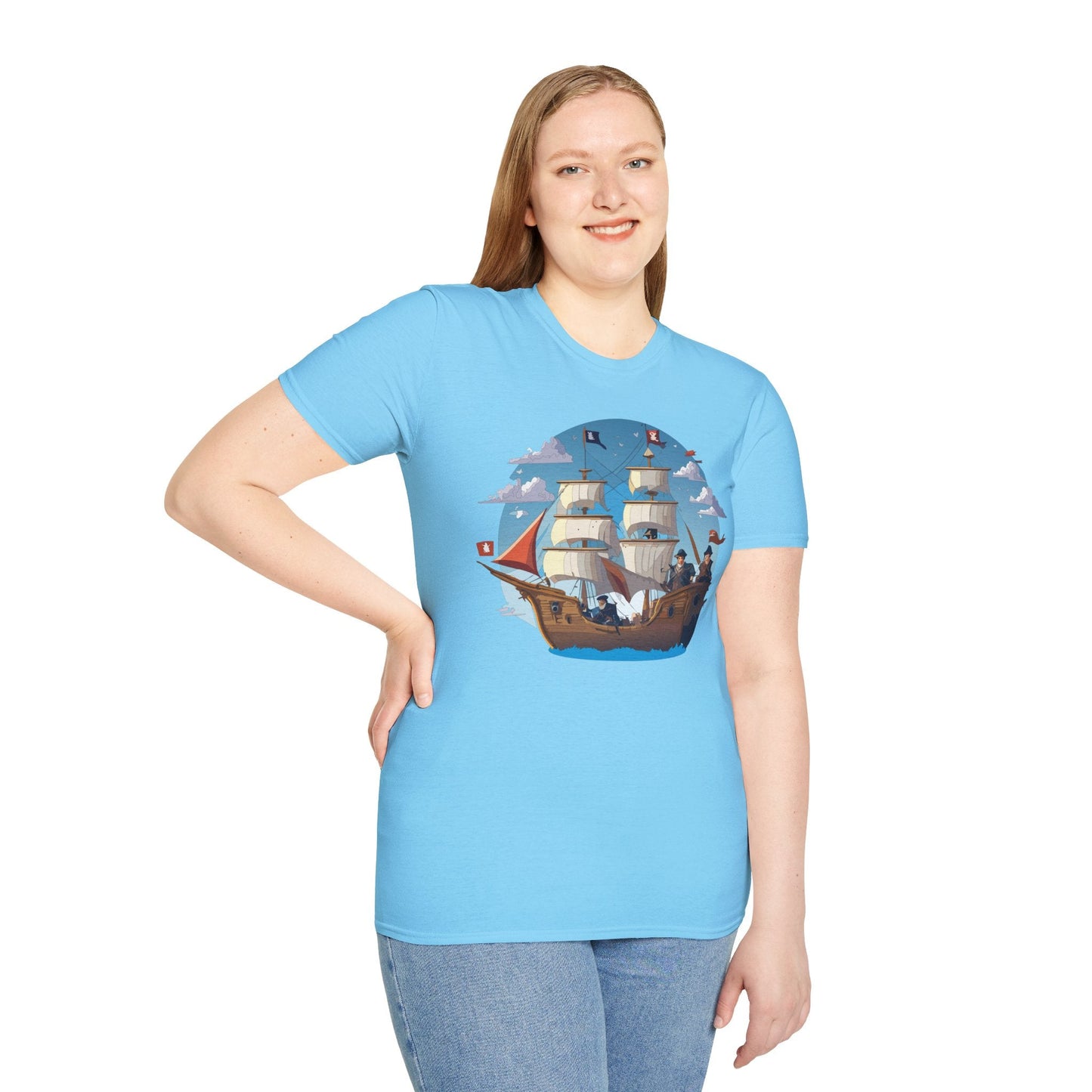 Ship T Shirts Frigate Vessel Tee Unisex Gildan Softstyle 64000 100 Percent Cotton