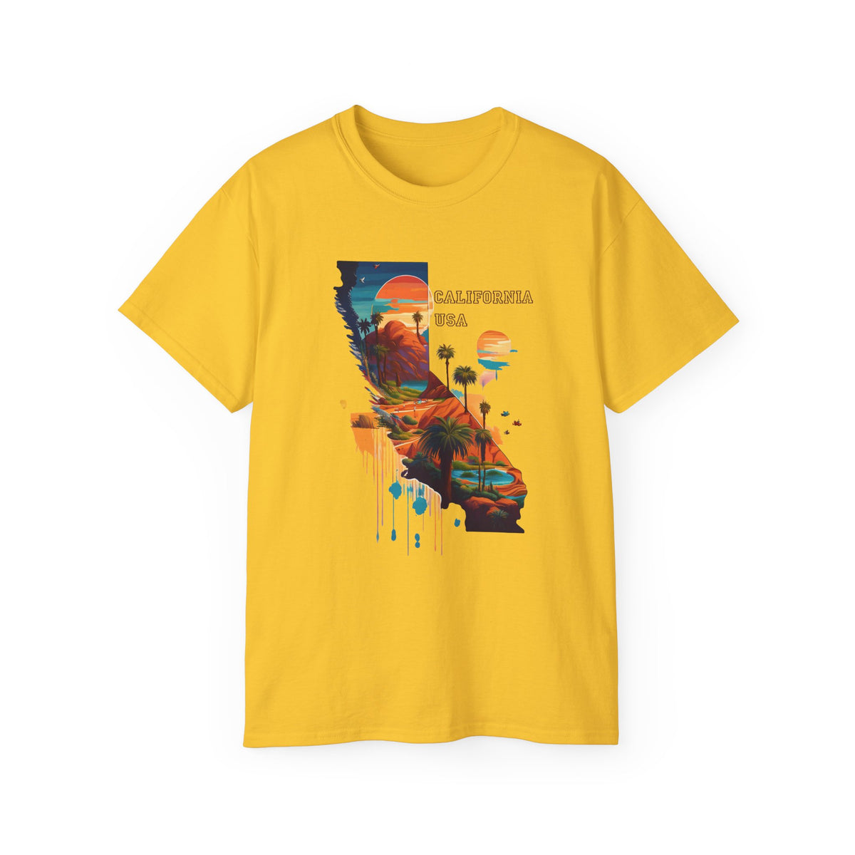 California State Graphic Unisex Ultra 100 Cotton Medium-Weight Classic Fit-Gildan 2000 -s6
