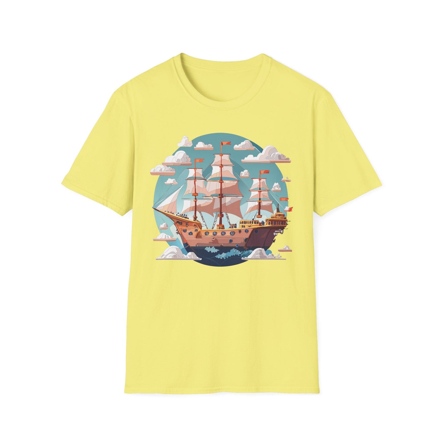 Unisex Ship Frigate Vessel T Shirt Softstyle 64000 Cotton Tee Ultimate Everyday Comfort