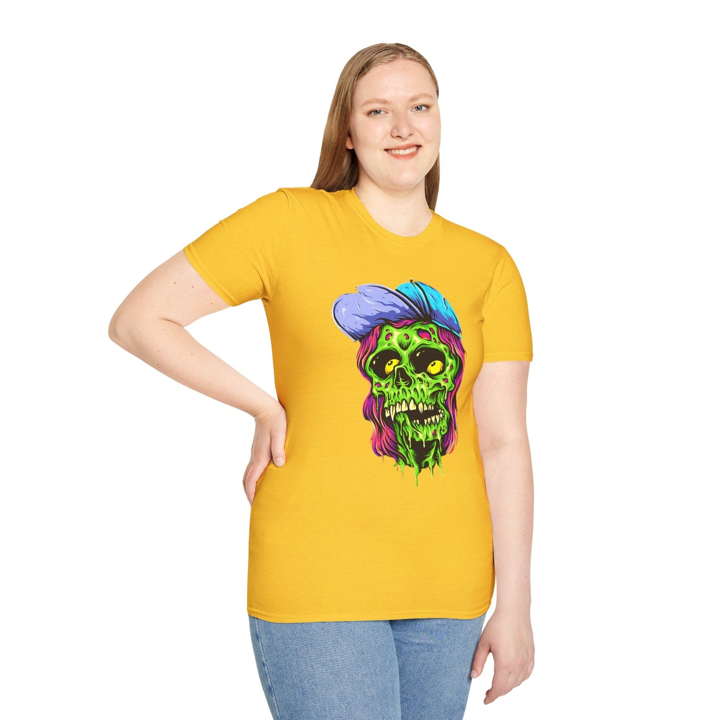Skull Graphic Unisex Cotton T-shirt with Skeleton Artwork Design 27
