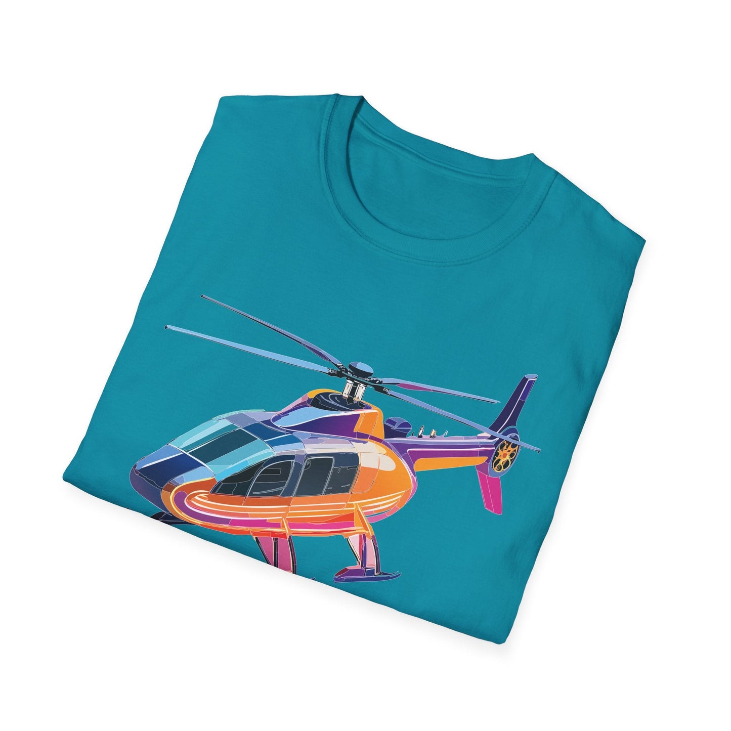 Chopper Helicopter Shirt Unisex Tee Gildan Softstyle 64000 Lightweight 100 Percent Cotton