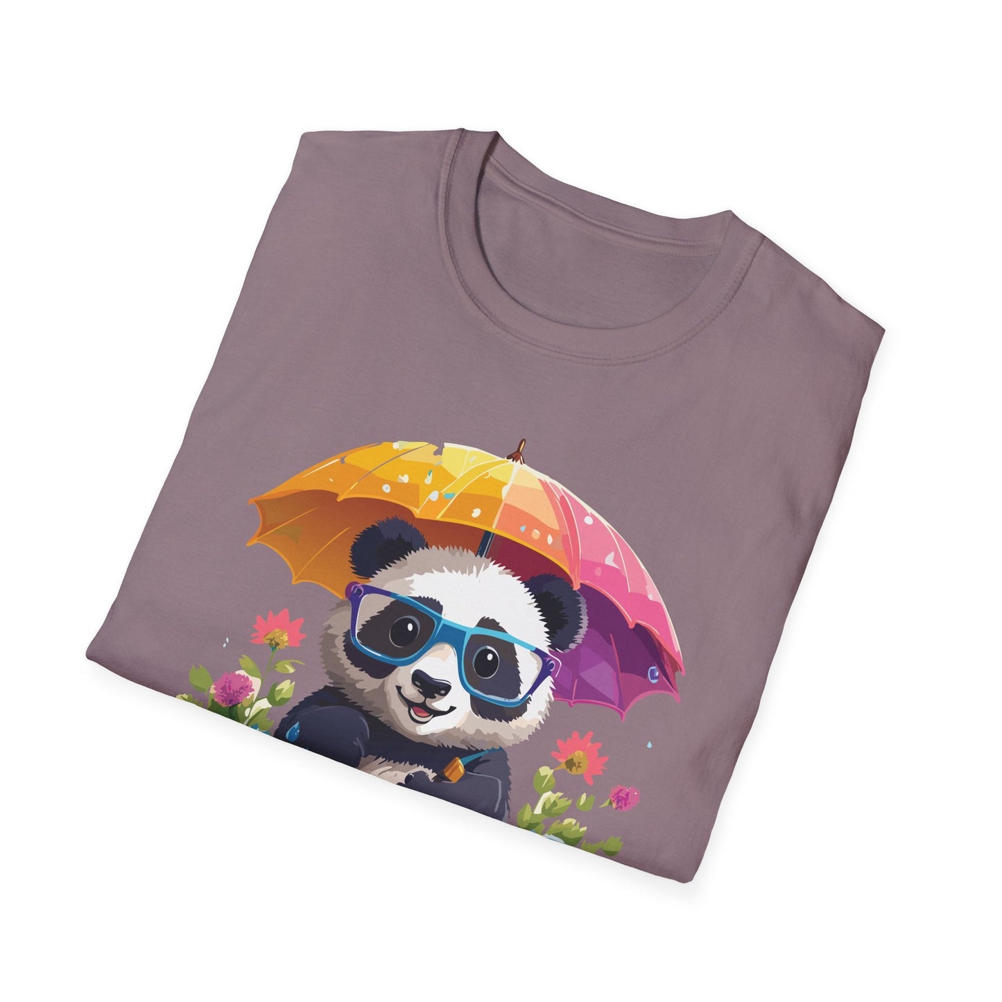 Unisex Panda Shirt Softstyle Tee 100 Percent Ring Spun Cotton Comfortable Animal Tee