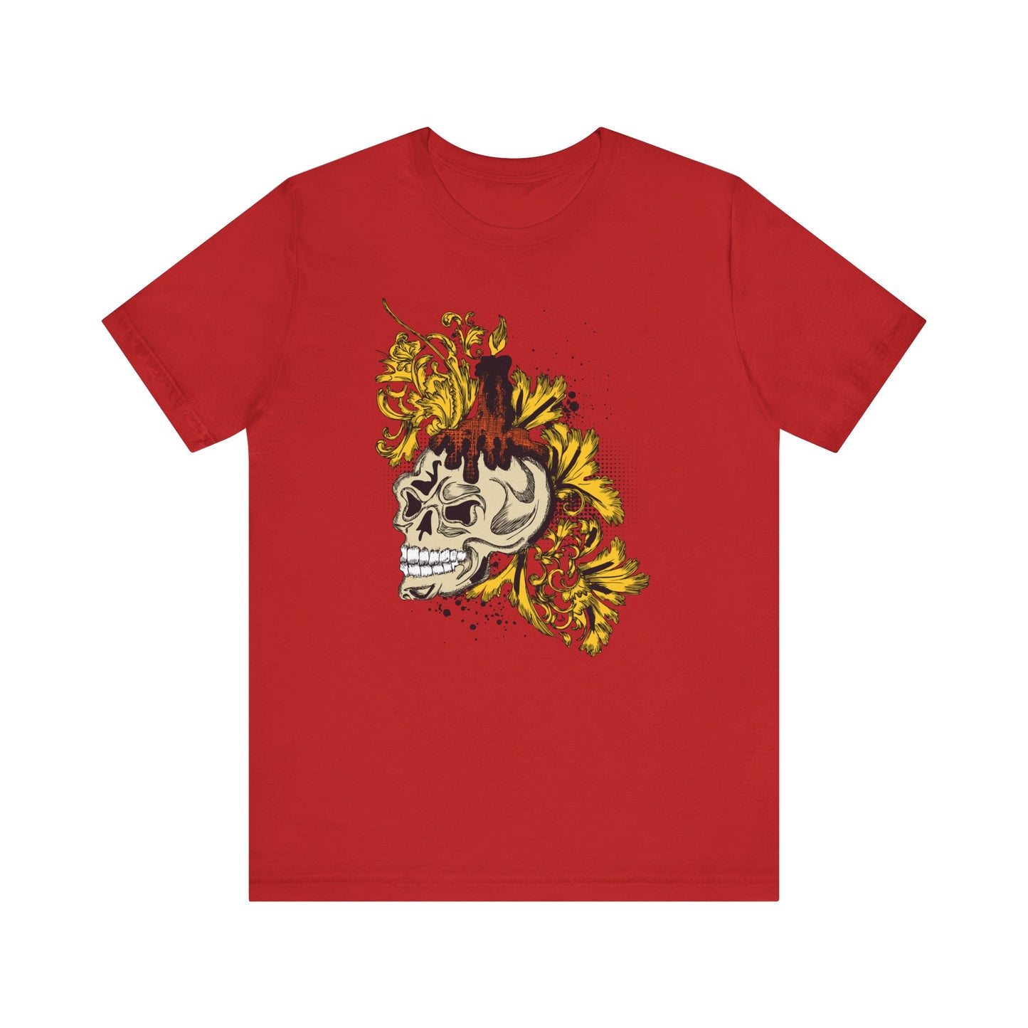 Rock Skull Graphic Design Tee, Skull Shirt, Vintage Tees, Art Design T-Shirt, Vintage Graphic Tee, Art Shirts with Skulls 3
