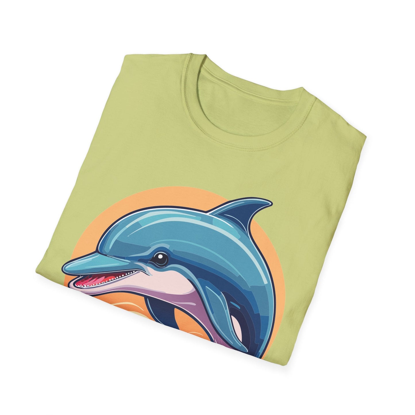 Unisex Dolphin Shirt Gildan Softstyle 64000 Tee 100 Percent Ring Spun Cotton Breathable Comfort