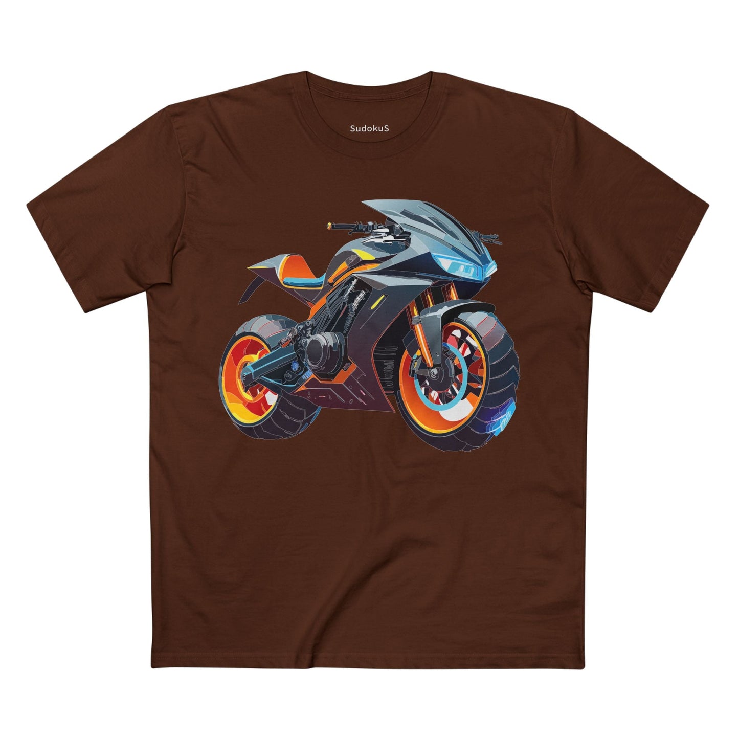 Moto Bike Graphic Unisex 100 Cotton Staple Tee 31