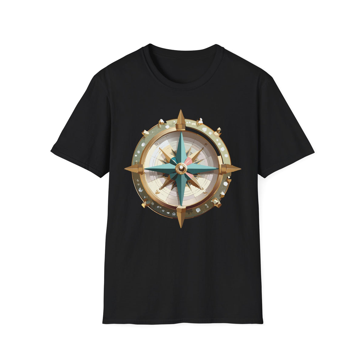 Nautical Compass Graphic T-Shirt | Vintage Navigation Compass Tee
