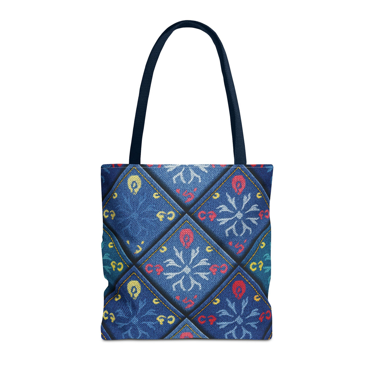 Diwali Graphic Denim Fabric Imitation Print Unisex Canvas Bag Poly Spun 3 Sizes Tote Bag 205-8