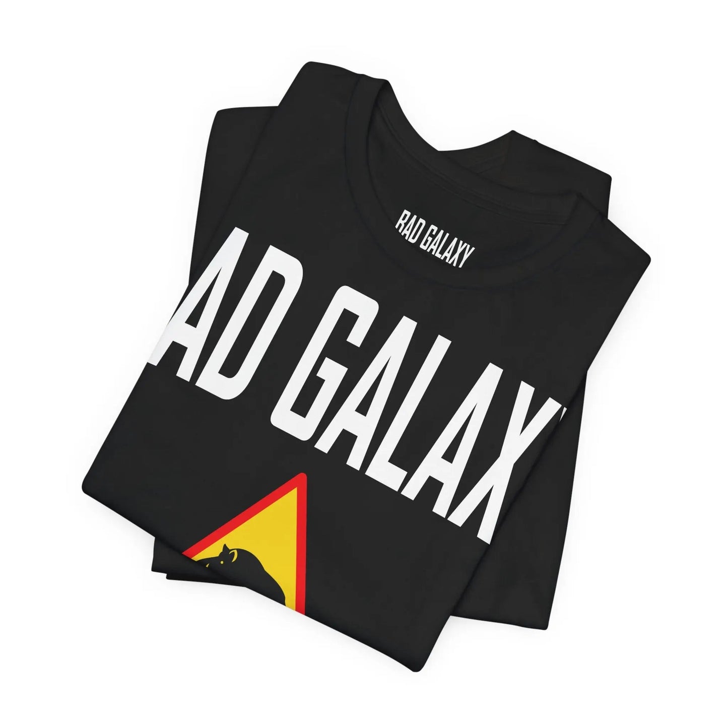 Tee Shirt With Red Stamp From Bad Galaxy Made To Order 100 Percent Cotton USA Printed With Eco Inks